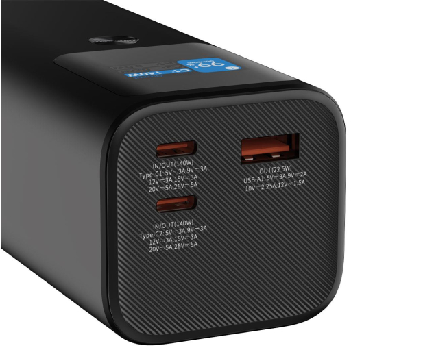 CANYON PB-2010 TFT 27000 mAh 97.2Wh PD140W QC 3.0 Czarny - 1261513 - zdjęcie 6